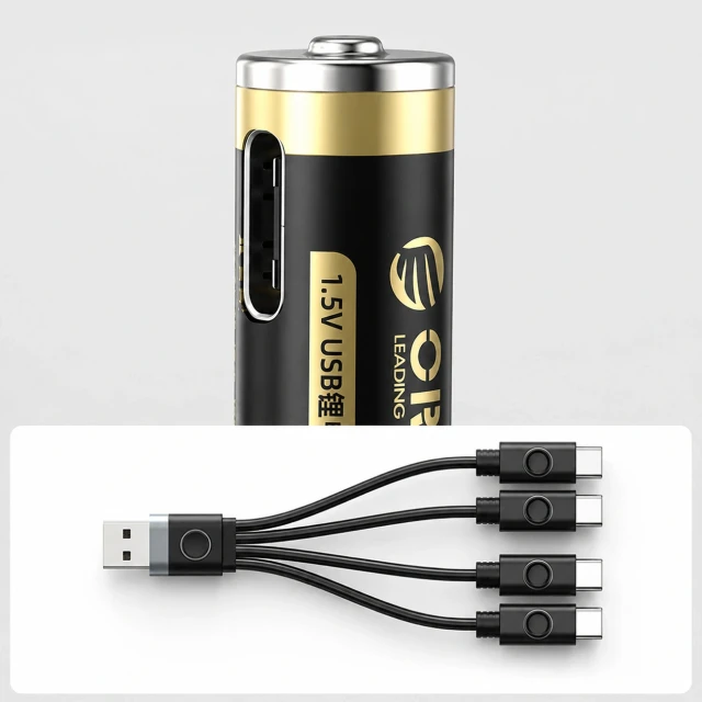 Батарея літієва Orico Ener-G EG7C 1,5V 500mWh AAA USB-C 4шт (6942227174505)