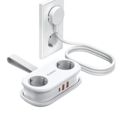 Блок живлення Orico AP3 20W GaN 5в1 2xAC + 2xUSB-A + 1xUSB-C White