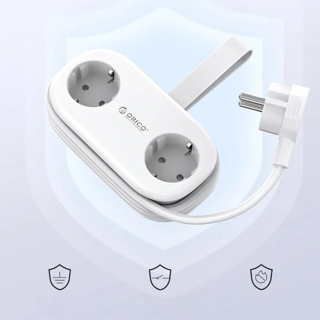 Блок живлення Orico AP3 20W GaN 5в1 2xAC + 2xUSB-A + 1xUSB-C White