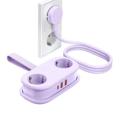 Мережева розетка Orico AP3 20W GaN 5в1 2xAC+2xUSB-A+1xUSB-C Purple (6942227174543)