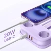 Мережева розетка Orico AP3 20W GaN 5в1 2xAC+2xUSB-A+1xUSB-C Purple (6942227174543)