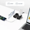 Розетка електрична Orico PDC25 25W 2x AC + 2x USB-A + 2x USB-C Black (6942227174611)