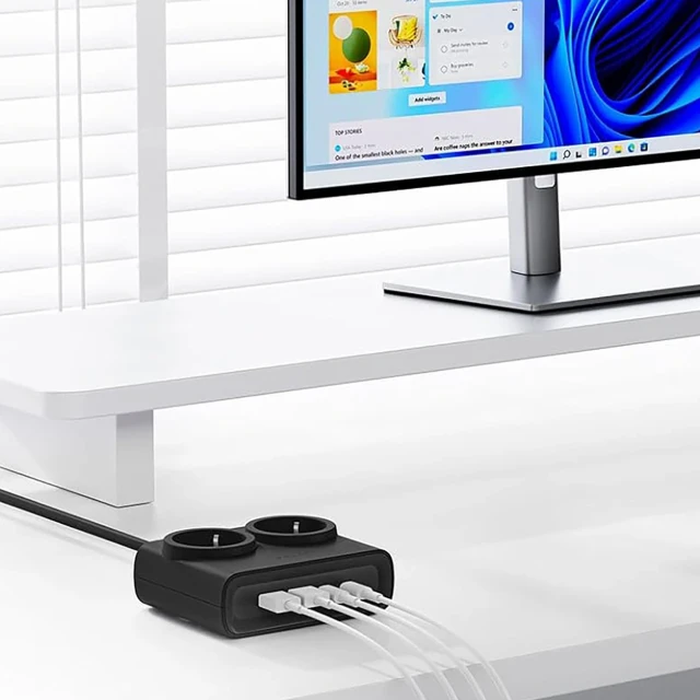 Розетка електрична Orico PDC25 25W 2x AC + 2x USB-A + 2x USB-C Black (6942227174611)