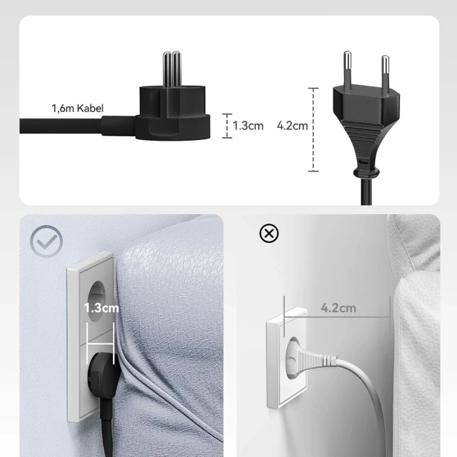 Розетка електрична Orico PDC25 25W 2x AC + 2x USB-A + 2x USB-C Black (6942227174611)