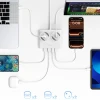 Розетка мережевої фільтр Orico PDC25 25W 6в1 2x AC 2x USB-A 2x USB-C White (6942227174628)