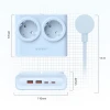 Сетевая розетка Orico PDC25 25W 6в1 2x AC 2x USB-A 2x USB-C Blue (6942227174635)