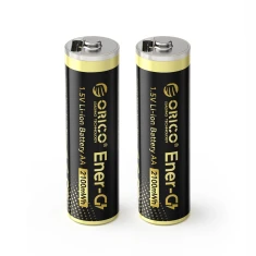 Батарея літієва Orico Ener-G EG5C 1,5 В 2100mWh AA USB-C 2 шт. (6942227174666)