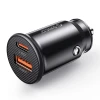 Автомобільна зарядка Orico PowerMini 30W USB-C + USB-A Black (6942227174673)
