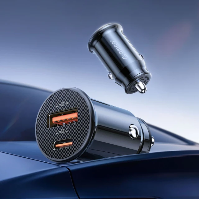 Автомобільна зарядка Orico PowerMini 30W USB-C + USB-A Black (6942227174673)