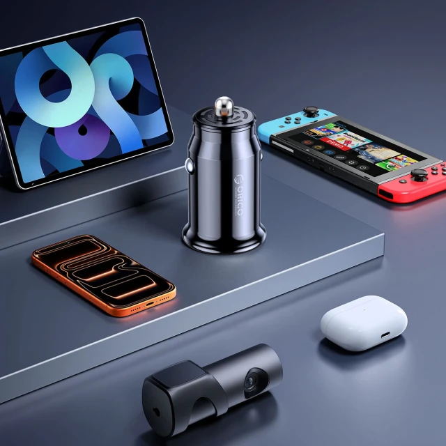 Автомобільна зарядка Orico PowerMini 30W USB-C + USB-A Black (6942227174673)