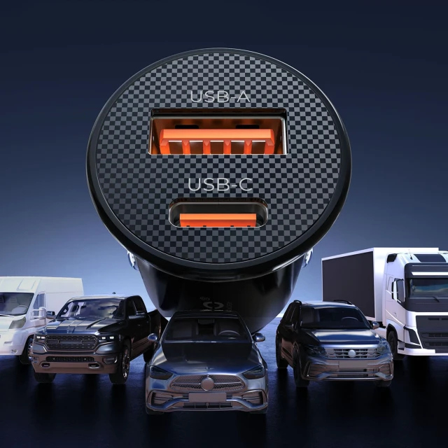Автомобільна зарядка Orico PowerMini 30W USB-C + USB-A Black (6942227174673)