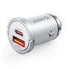 Автомобільна зарядка Orico MiniRing Pro 45W USB-A + USB-C Silver