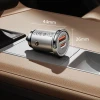 Автомобільна зарядка Orico MiniRing Pro 45W USB-A + USB-C Silver