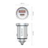 Автомобільна зарядка Orico MiniRing Pro 45W USB-A + USB-C Silver