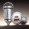 Автомобільна зарядка Orico MiniRing Pro 45W USB-A + USB-C Silver