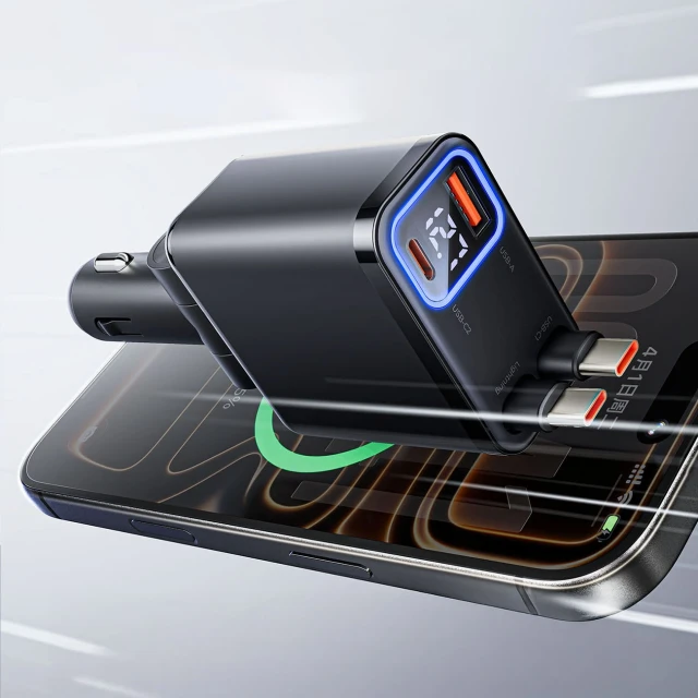 Зарядка автомобільна Orico Twin Reach 45W USB-A + USB-C з двома кабелями USB-C (6942227174710)