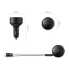 Зарядний пристрій автомобільний Orico Dual Stretch 60W USB-C 2x кабель USB-C + Lightning Black (6942227174727)