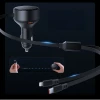 Зарядний пристрій автомобільний Orico Dual Stretch 60W USB-C 2x кабель USB-C + Lightning Black (6942227174727)