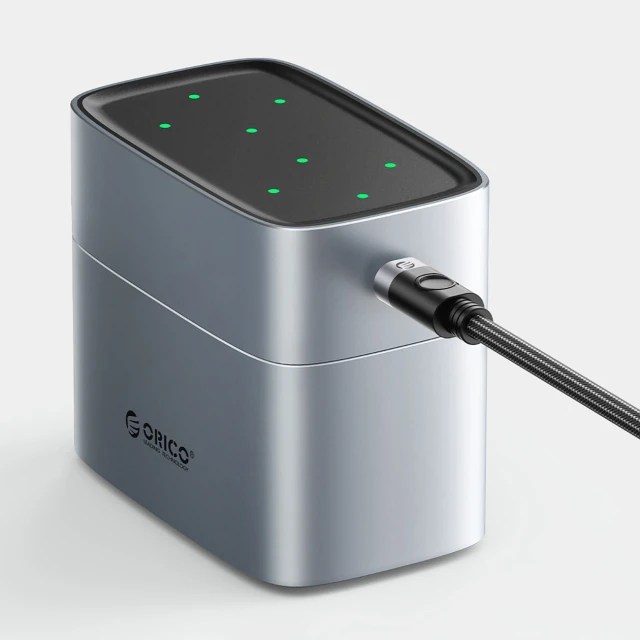 Зарядний пристрій Orico EV8 для акумуляторів AA Li-Ion Silver (6942227180599)