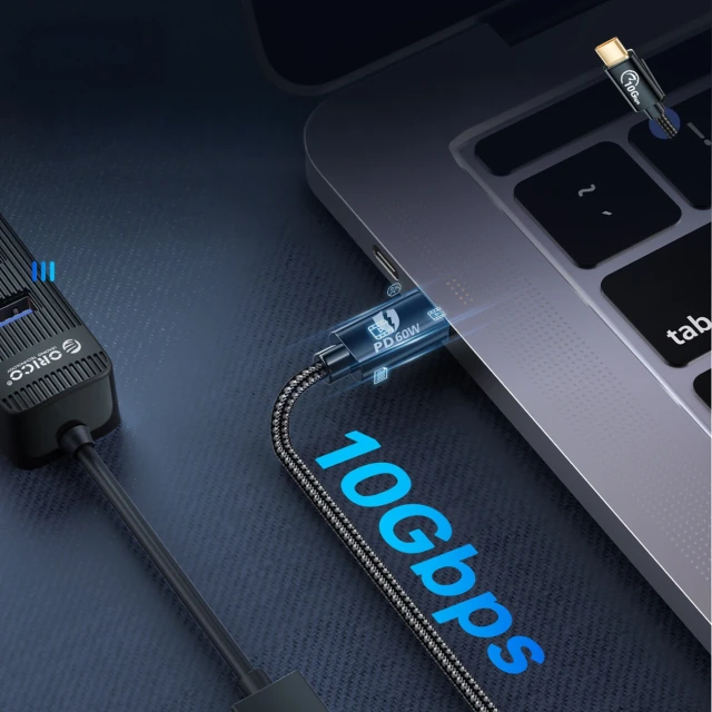 Адаптер Orico CAF31 USB-C - USB-A 3.1 Gen 2 10Gbps 30см OTG Black (6942227180605)