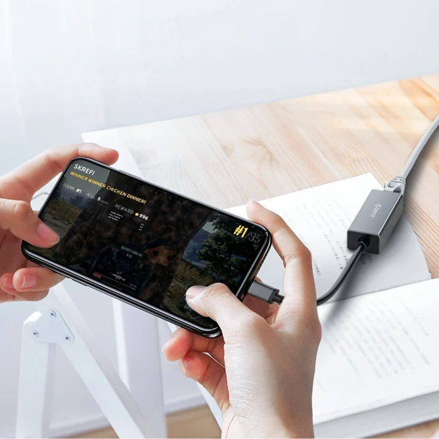 Адаптер мережевий Orico XC-R45-V1 USB-C RJ45 Gigabit 1 Gbps (6942227180629)