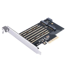 Карта розширення Orico PDM2 PCI-E 3.0 x4 для дисків M.2 NVMe SATA Black (6942227180643)