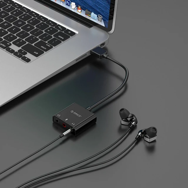 Зовнішня звукова карта Orico SKT3 USB-A Black (6942227180650)