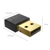 Адаптер Orico BTA-53 Bluetooth 5.3 USB-A Black (6942227180704)