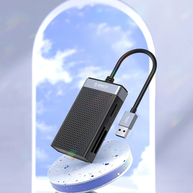Картридер Orico CL4D-A3 USB-A 3.0 SD/microSD/CF/MS 5Gb/s (6942227181084)