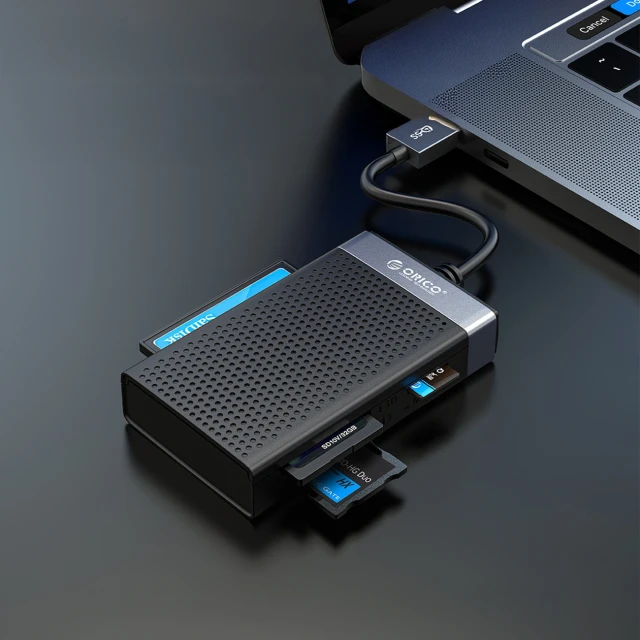 Картридер Orico CL4D-A3 USB-A 3.0 SD/microSD/CF/MS 5Gb/s (6942227181084)