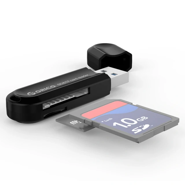 Зчитувач карт пам'яті Orico CRS21 USB 3.0 SD і microSD Black (6942227181114)