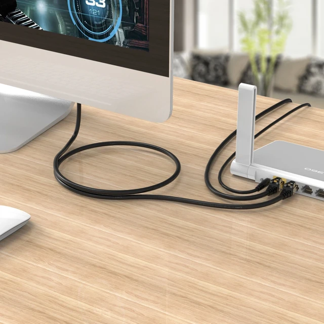 Кабель мережевий Orico PUG-C7 CAT7 10Gbps RJ45 2м Black