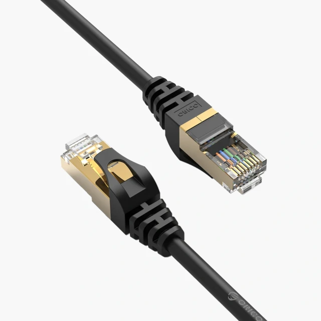 Кабель мережевий Ethernet Orico PUG-C7 CAT7 10Gbps RJ45 Інтернет LAN круглий 3м Black (6942227181275)