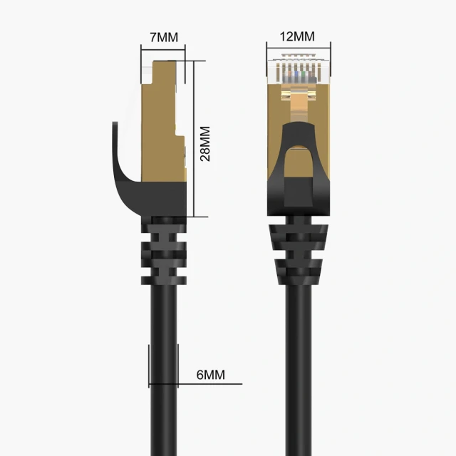 Кабель мережевий Ethernet Orico PUG-C7 CAT7 10Gbps RJ45 Інтернет LAN круглий 3м Black (6942227181275)