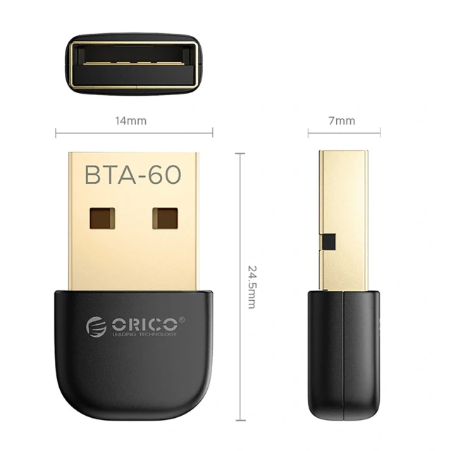 Адаптер Orico BTA-60 Bluetooth 6.0 Black (6942227181404)