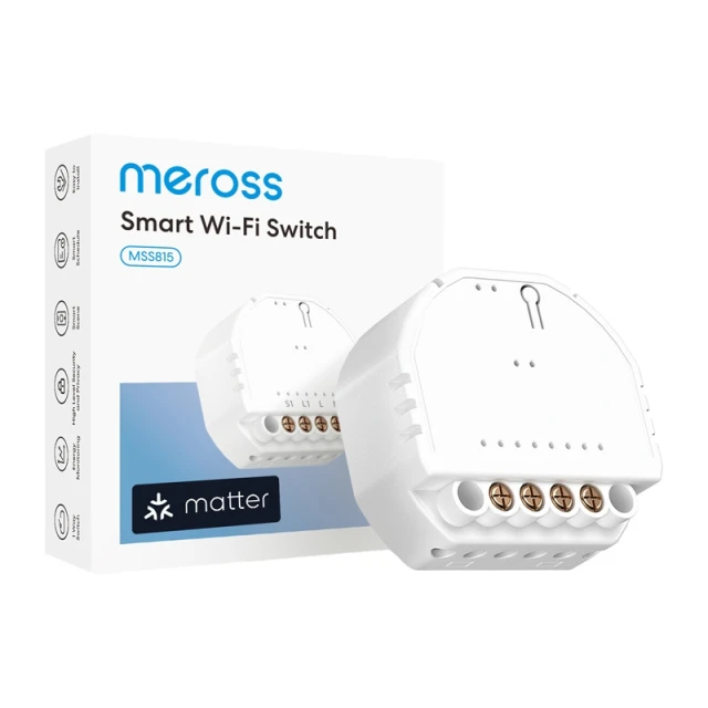 Набір 4 розумних перемикачів Wi-Fi Meross MSS815MAQUA-UN (6942349202087)