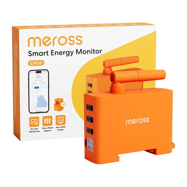 Розумний монітор споживання енергії Wi-Fi Meross EM06P-EU (EM06P-EU)