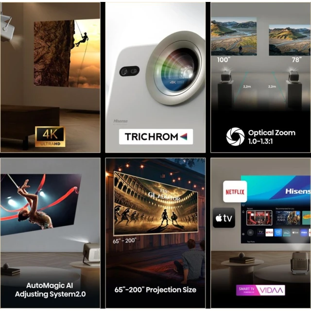 Лазерний проєктор Hisense M2 Pro 4K (6942351423036)