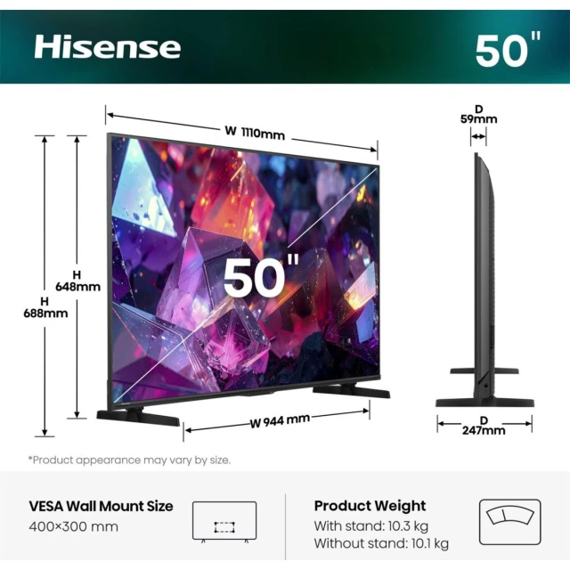 Телевізор Hisense 50E7S PRO 50