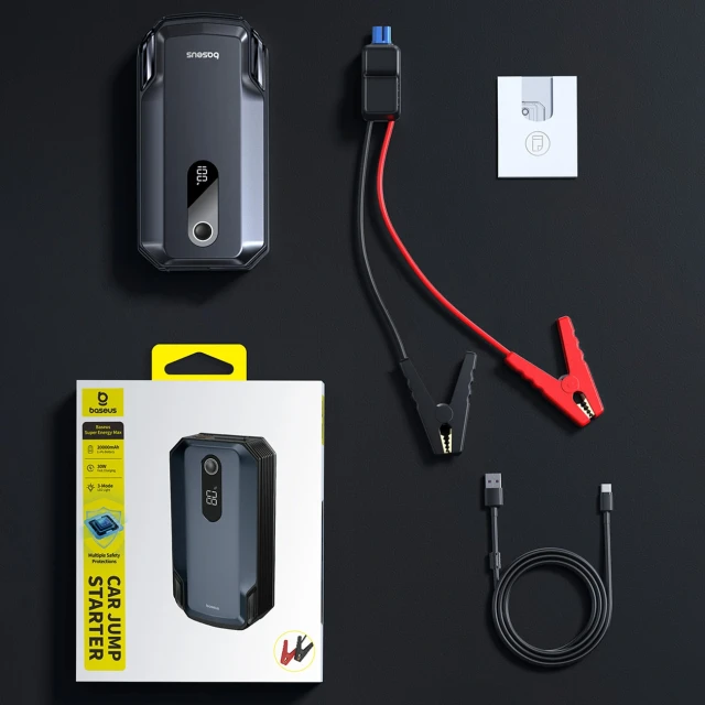 Пускозарядний пристрій Baseus Super Energy Max 20000mAh Чорний (6942521200214)