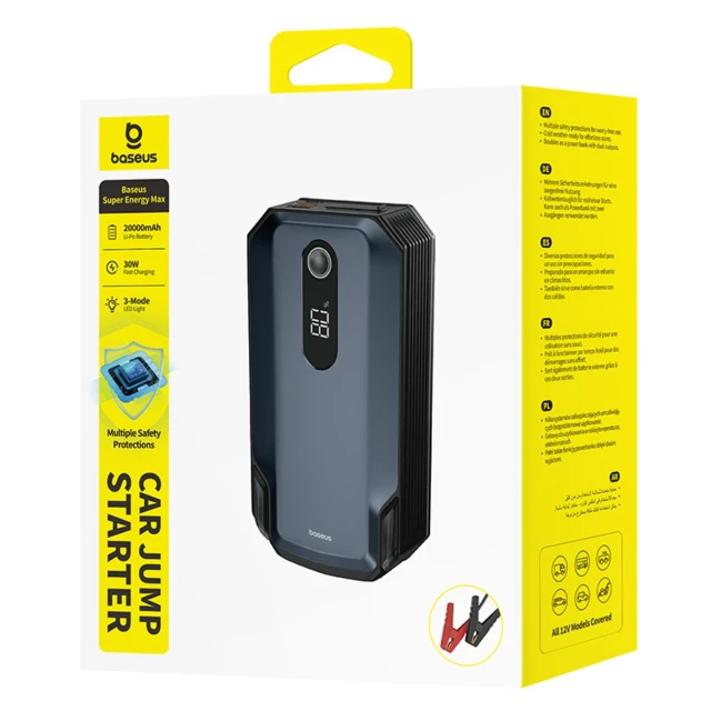 Пускозарядний пристрій Baseus Super Energy Max 20000mAh Чорний (6942521200214)