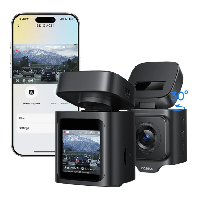 Відеореєстратор Baseus PrimeTrip VD1 Pro автомобільна камера 4K Black (6942521200252)