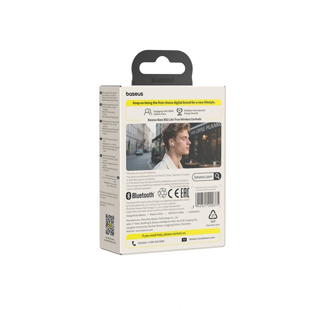 Навушники Baseus Bass BS2 Lite TWS (6942521200375)