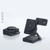 Бездротова зарядка Baseus PicoGo AF21 3в1 Qi2.2 35W з блоком живлення EU 45W і кабелем USB-C 1m Black (6942521200641)