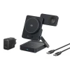 Бездротова зарядка Baseus PicoGo AF21 3в1 Qi2.2 35W з блоком живлення EU 45W і кабелем USB-C 1m Black (6942521200641)