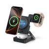 Бездротова зарядка Baseus PicoGo AF21 3в1 Qi2.2 35W з блоком живлення EU 45W і кабелем USB-C 1m Black (6942521200641)