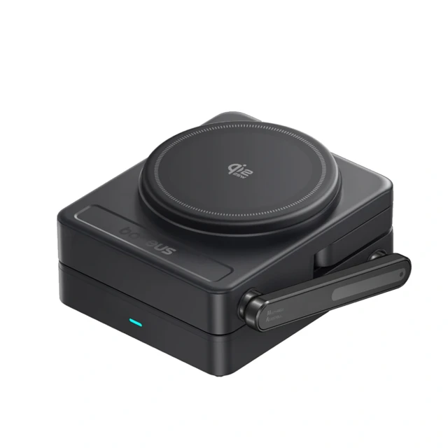 Бездротова зарядка Baseus PicoGo AF21 3в1 Qi2.2 35W з блоком живлення EU 45W і кабелем USB-C 1m Black (6942521200641)
