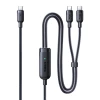 Кабель Baseus Flash 4 140W 2в1 USB-C к USB-C + USB-C 1.5 м Black (6942521200658)