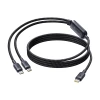 Кабель Baseus Flash 4 140W 2в1 USB-C к USB-C + USB-C 1.5 м Black (6942521200658)