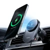 Автотримач Baseus PrimeTrip VC2 Pro з зарядкою Qi2.2 з вентилятором на дефлектор Black (6942521201426)